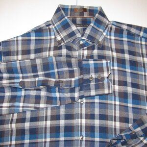 Peter Millar Mens Medium  button down plaid